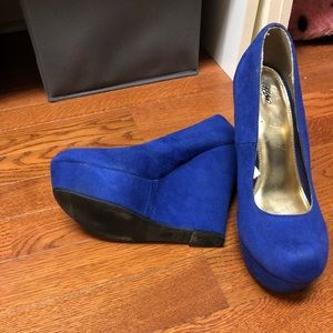 Mossimo Cobalt Blue Wedge Heels, 5inch